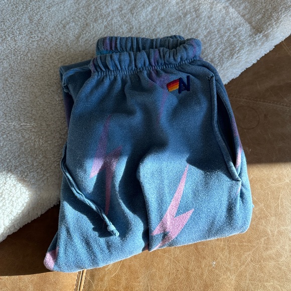 Aviator Nation lighting bolt sweats size medium